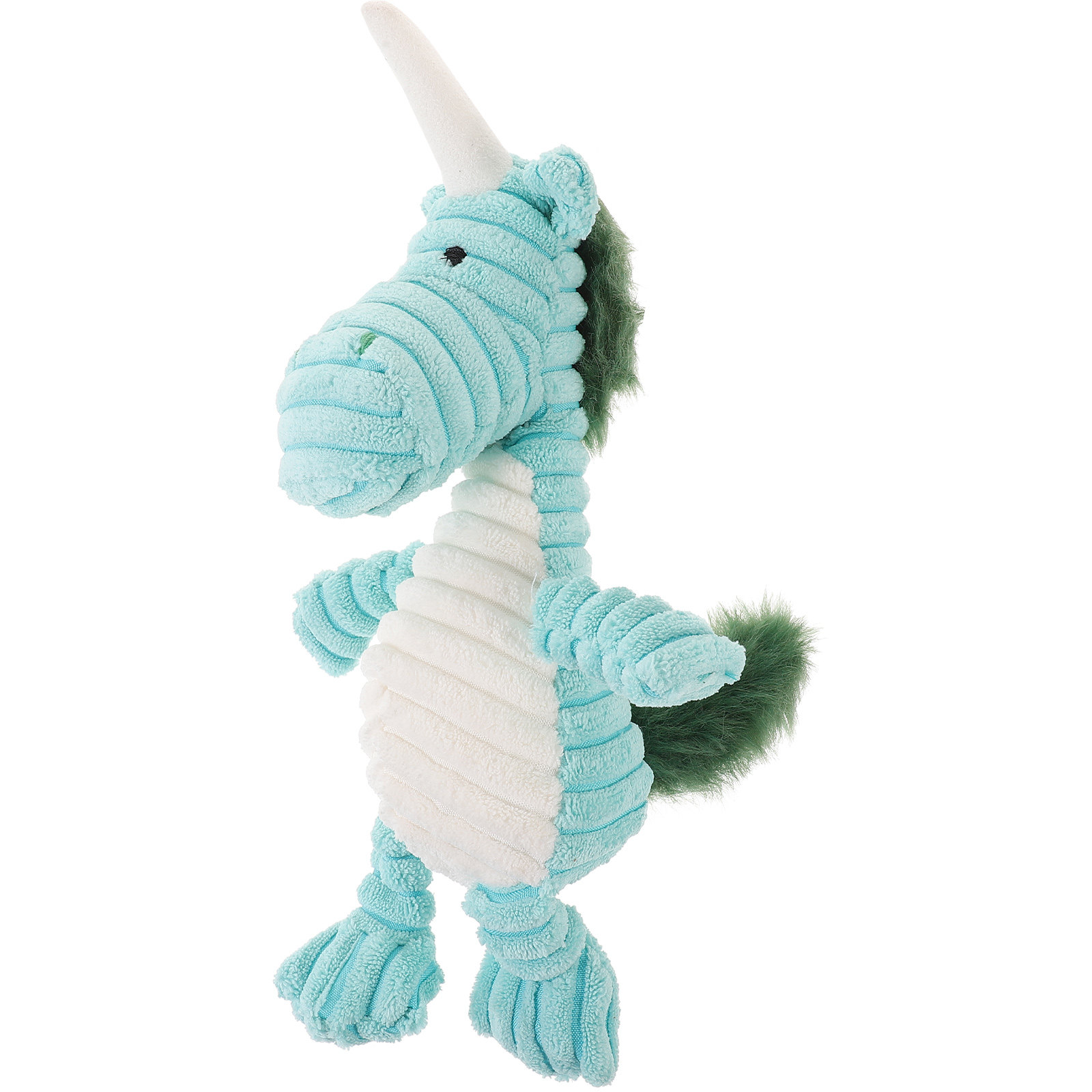 Unicorn Stuffed Toy - Pasiasty pluszowy jednorożec z piszczałką, miękka
