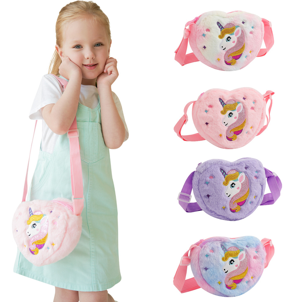 Unicorn Stuffed Toy - Urocza pluszowa torebka crossbody z regulowanym