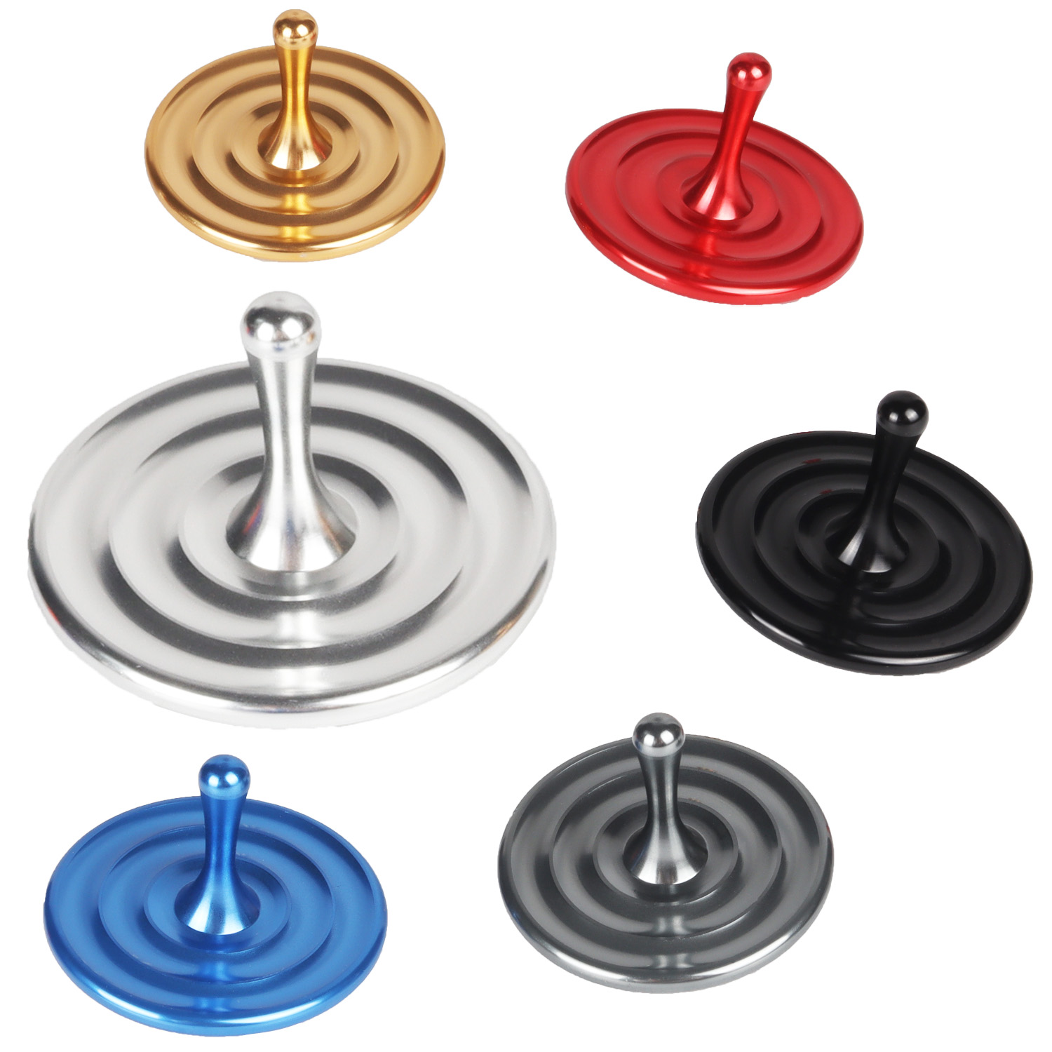 Spin Top Gyro Toy - Metal bąk zabawka stop Gyro srebrny