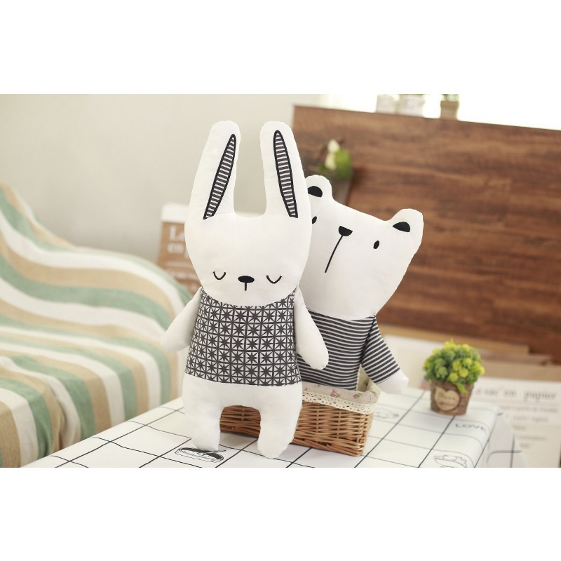 Unicorn Stuffed Toy - Bawełniana pluszowa lalka królik, miś, jednorożec,