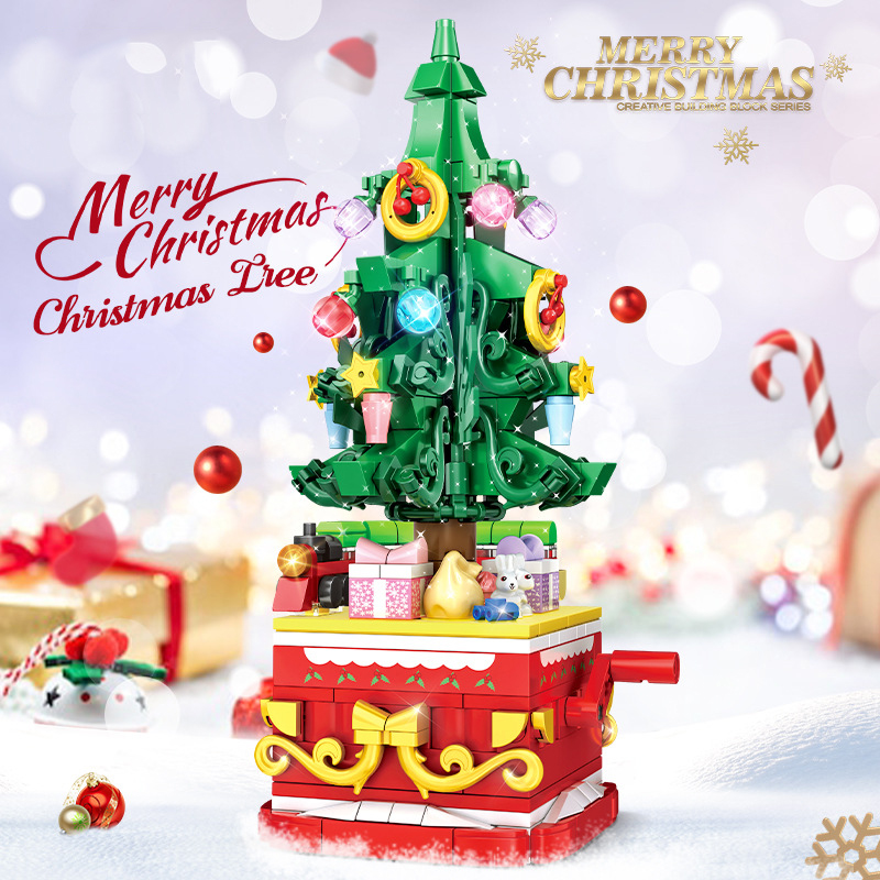 Best Kids Toys Xmas - Klocki konstrukcyjne choinka Zimowa wioska Kreatywność