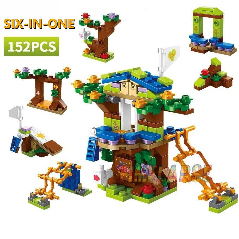 Kids Toys Christmas 2025 - 18+ 6-w-1 Domek na drzewie Mini