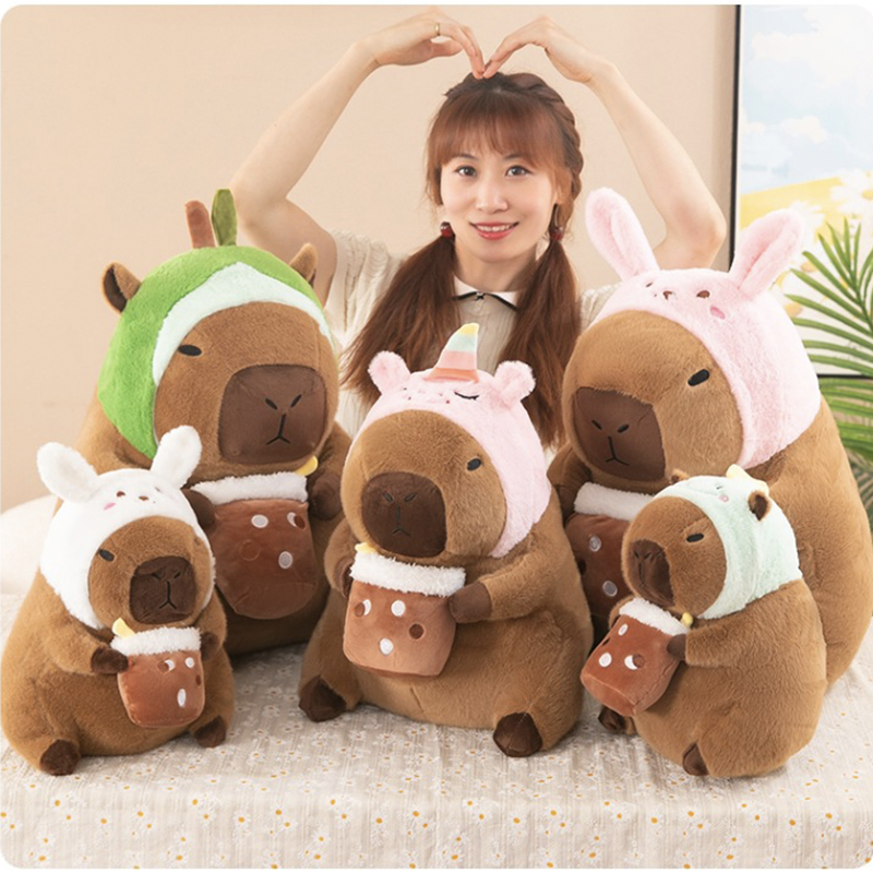 Unicorn Stuffed Toy - Pluszowa zabawka kapibara, symulacja kapibary, przebranie